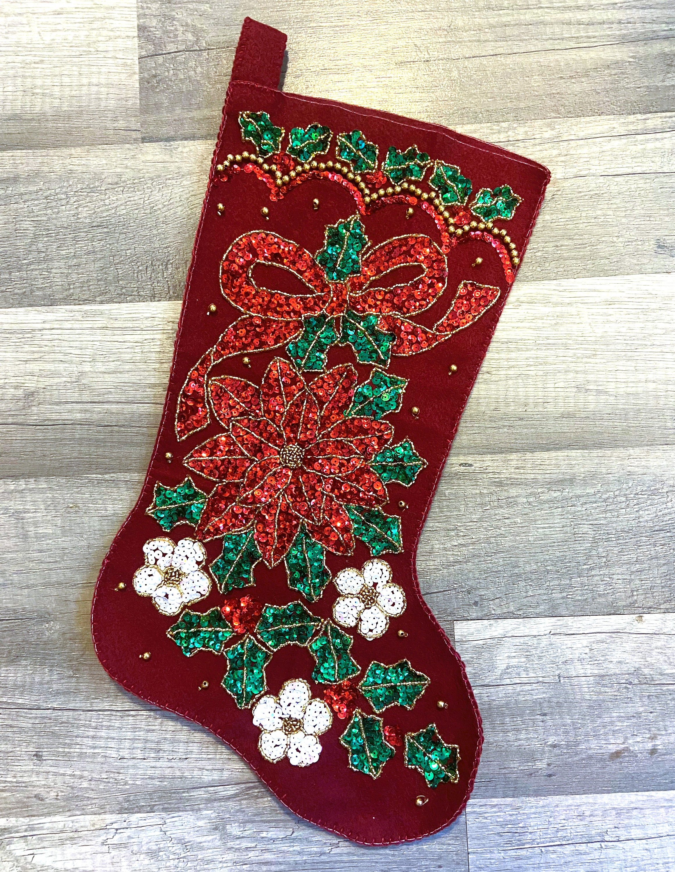 Bucilla ELEGANT PATCHWORK Felt Christmas Stocking Kit 89261E SEALED