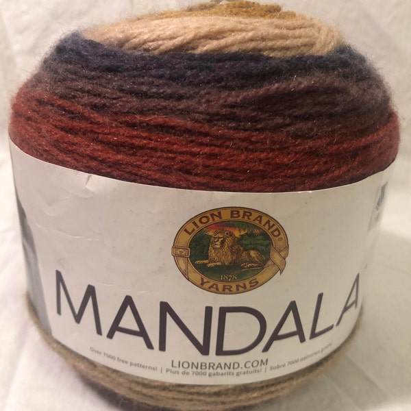 Lionbrand Yarn Cakes, Mandala, #3 Weight CENTAUR Yarn Cake, Amigurumi, Crochet, Knitting, Wall Decor,  Colors Project, Winter Project Yarn