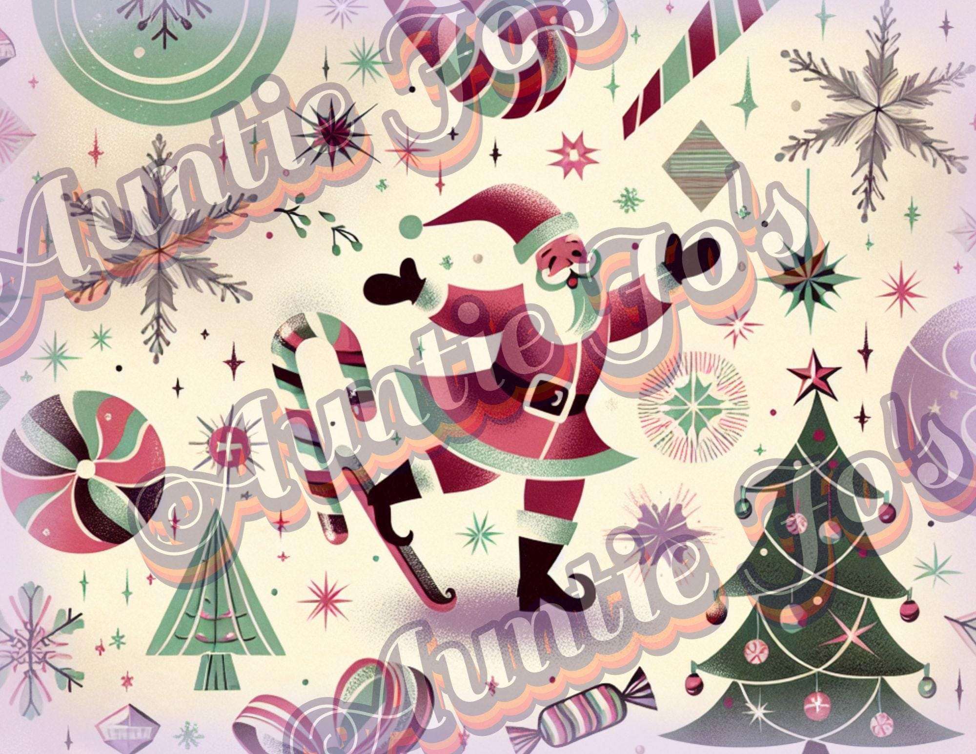 ヴィンテージクリスマスラッピングペーパー：ジャンクジャーナルキット