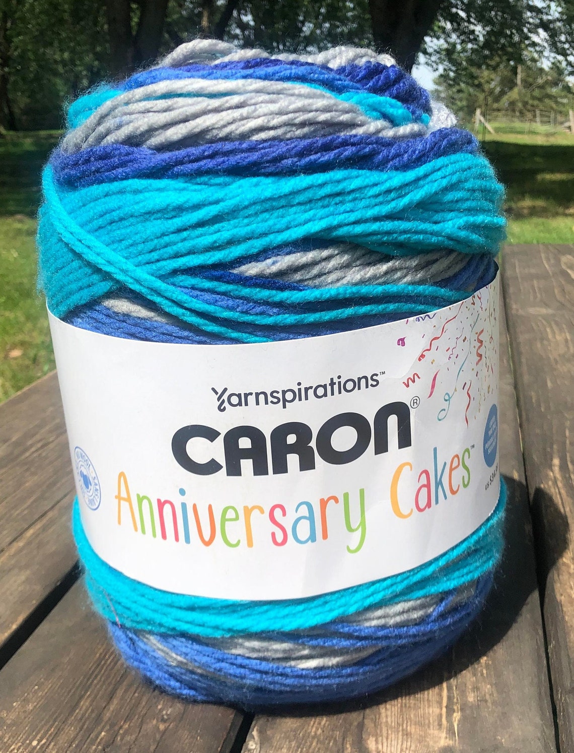 Reef Blue Blanket Yarn Caron Anniversary Cakes Super Bulky Etsy