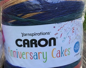 Caron Anniversary Cake Yarn in Pelican for Quick Workup Projects