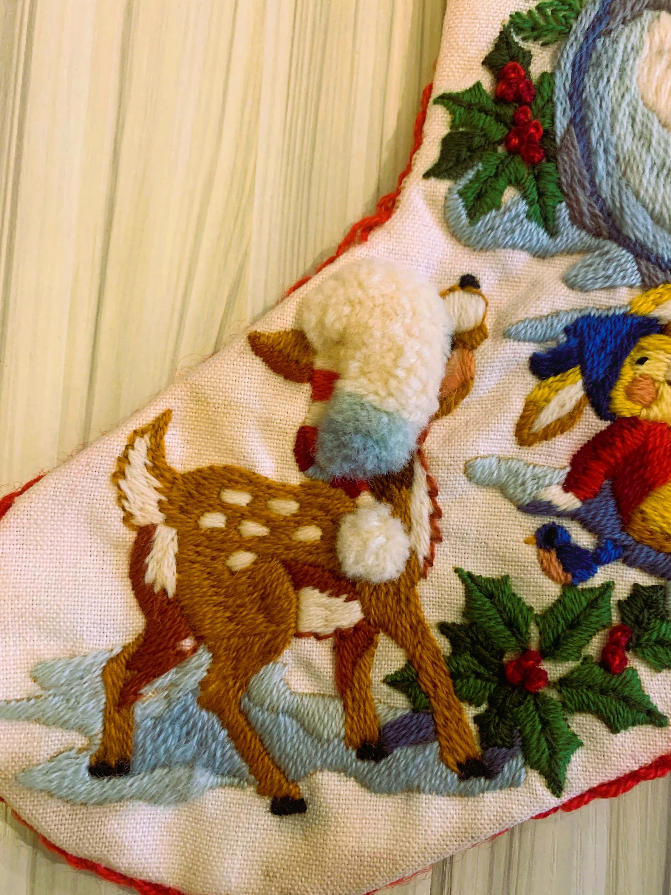 Marie Sweet Embroidered Needlepoint Stocking – Pyar&Co.