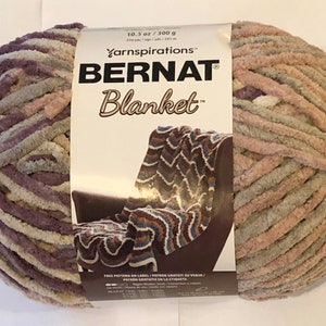 Yarn New YARNSPIRATIONS Purple Haze Bernat Blanket Yarn Crochet Knit Shawl Super Bulky 6
