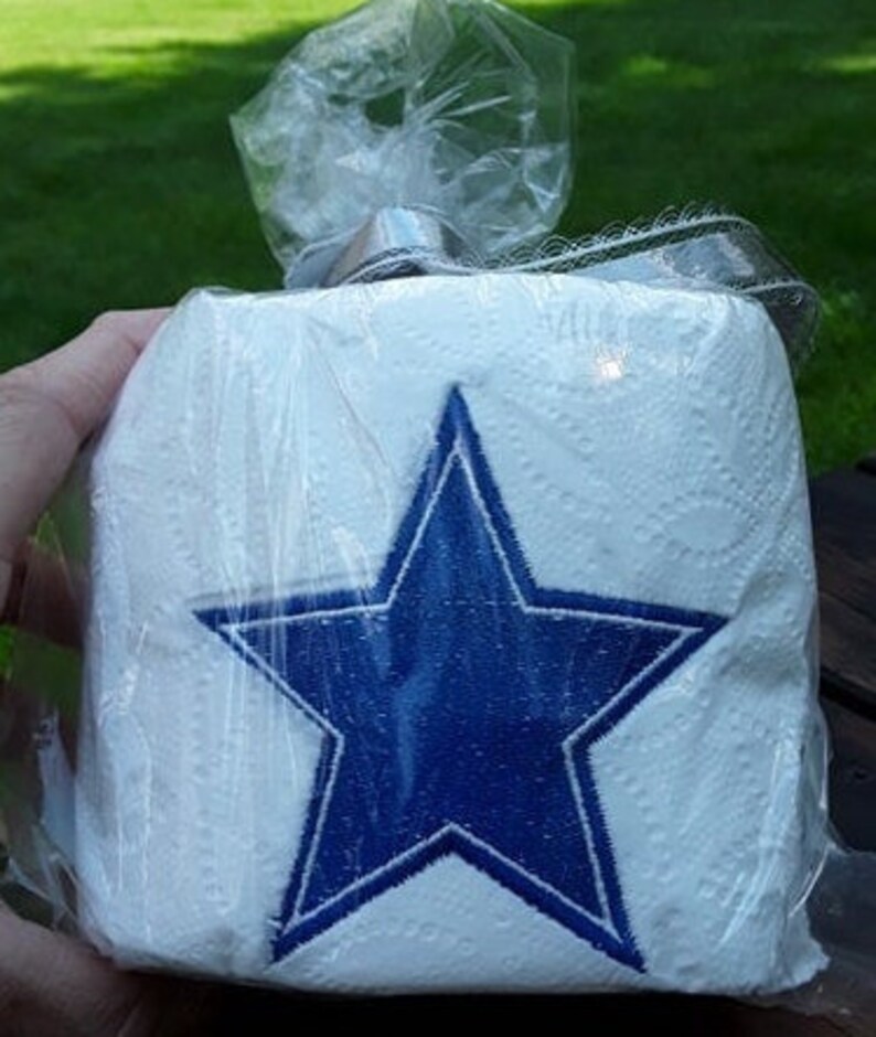 Football Dallas Cowboys Type Star EMBROIDERED Toilet Paper Etsy