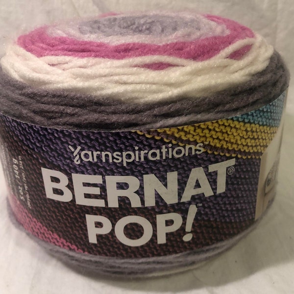 Yarn BERNAT POP Yarnspirations in Cosmic Acrylic Yarn Cake Crochet Knitting Wall Decor Colors DIY Project Medium Weight Yarn
