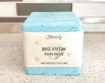 Vegan dishwashing cake ''Ocean breeze" | Vegan dish soap | Ecological zero waste dishwashing soap