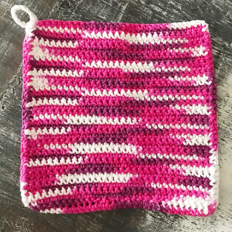 100% cotton cloths Cotton dishcloth Magenta