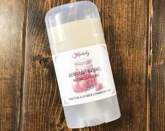 Natural and vegan solid deodorant "Strawberry jam" | Deodorant without baking soda and without aluminum | Zero waste