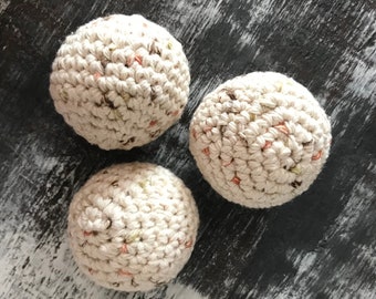 Balles de séchage vegan 100% coton | Balles de séchage faites à la main | Boules de coton végétaliennes | Balles de séchages écologiques