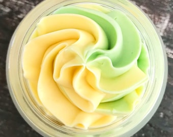 Vegan summer body butter ''Kiwi & passion fruit'' | Moisturizing body cream | Shea butter and cocoa butter, provitamin B5