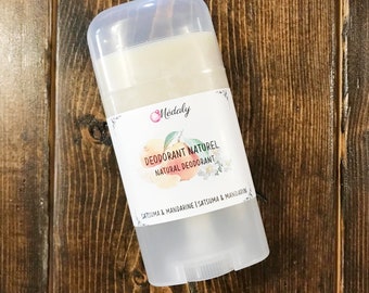 Natural and vegan solid deodorant ''Satsuma & tangerine" | Deodorant without baking soda and without aluminum | Zero waste