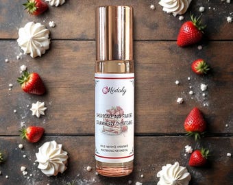 Vegan Strawberry Shortcake Moisturizing Fragrance Oil | Vegan Nourishing Oil | Handmade | Gift for Her