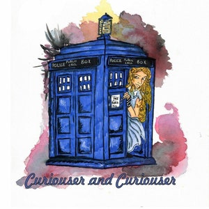 Alice in the Tardis (print)