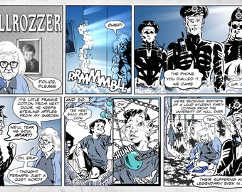 Hellrozzer signed A4 print by Tayler and Healey