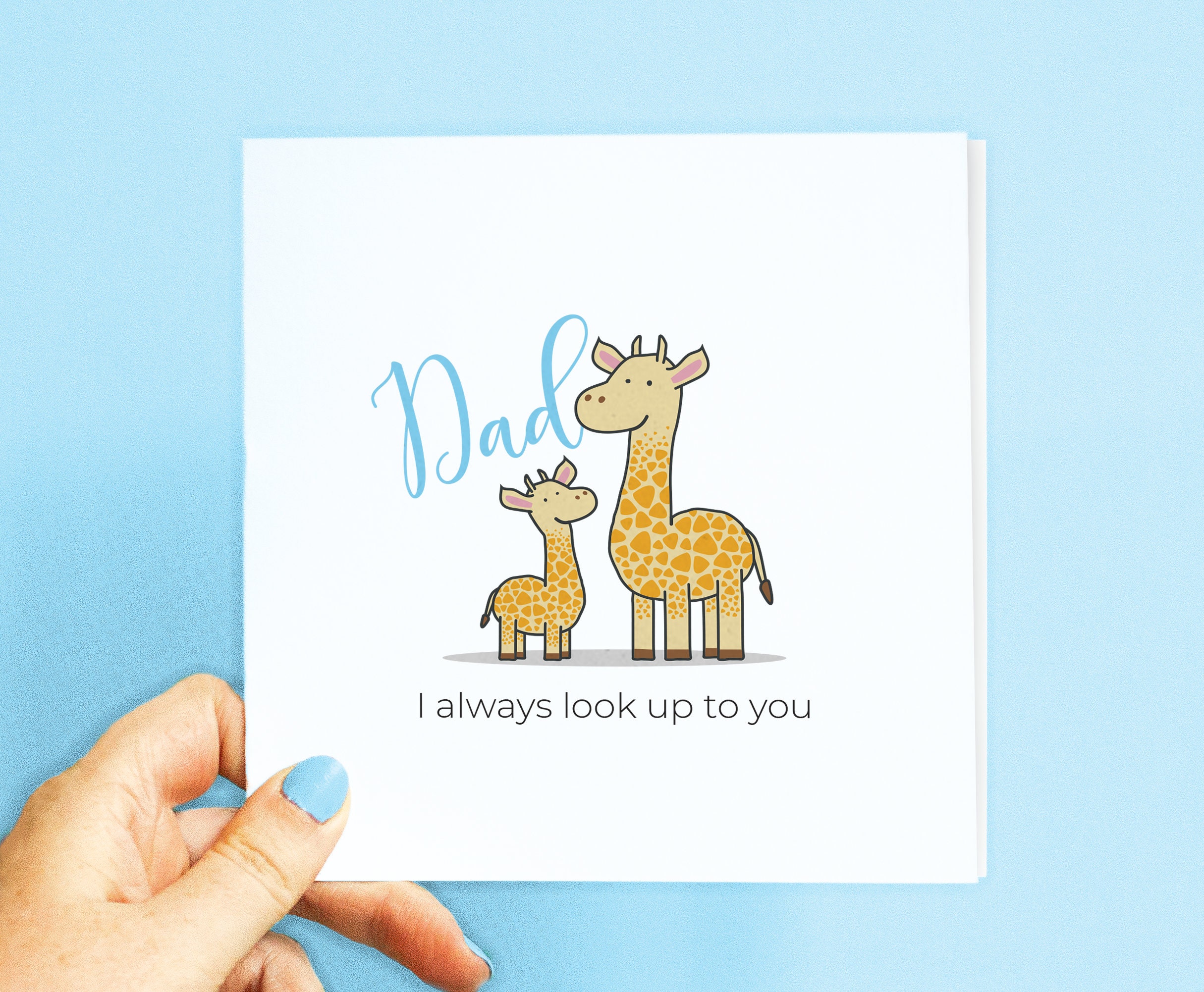 Dad I Always Look Up To You Greeting Card Card For Dad Etsy