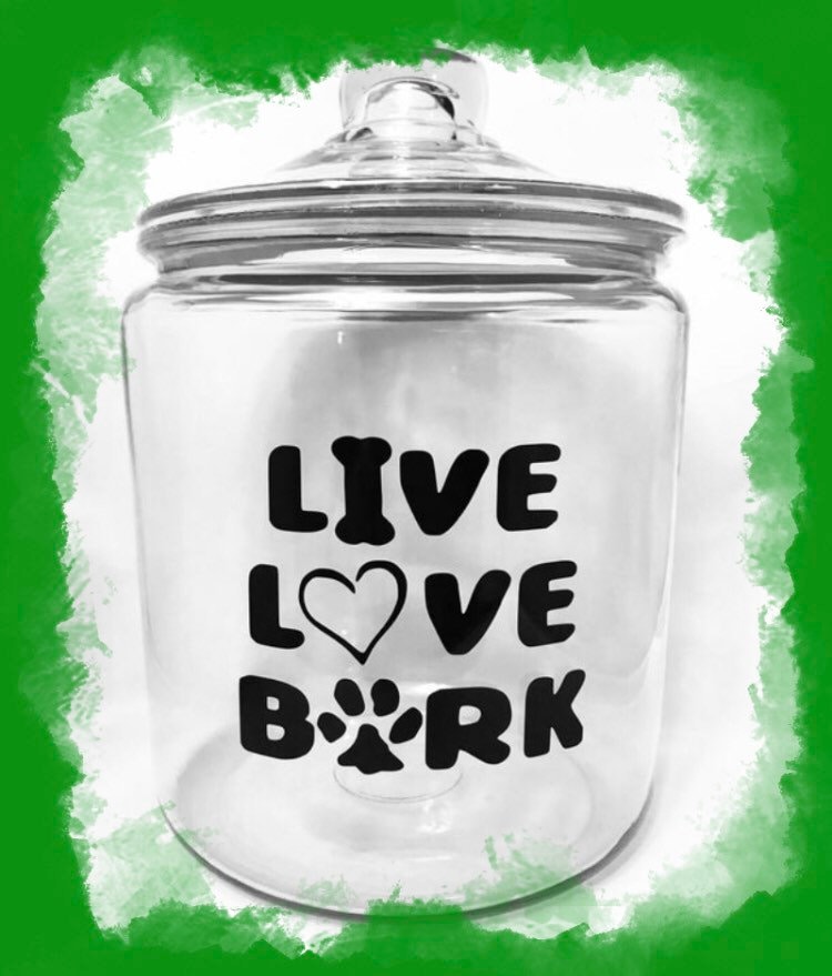 Dog or Cat Cookie Treat Jar Pets Food Jar Snacks Etsy