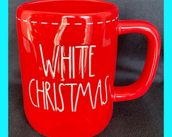 WHITE CHRISTMAS Rae Dunn Coffee Mug | Rae Dunn | Snowing | Christmas Mugs | Holiday Mugs |