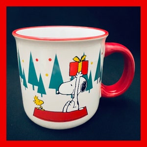 SNOOPY and WOODSTOCK SLEIGHING | Christmas Coffee Mug | Snoopy | Peanuts | Woodstock