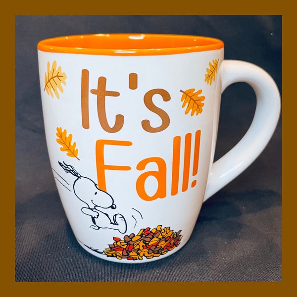 IT’S FALL Snoopy Coffee Mug | Autumn Leaves | Falling Leaves |