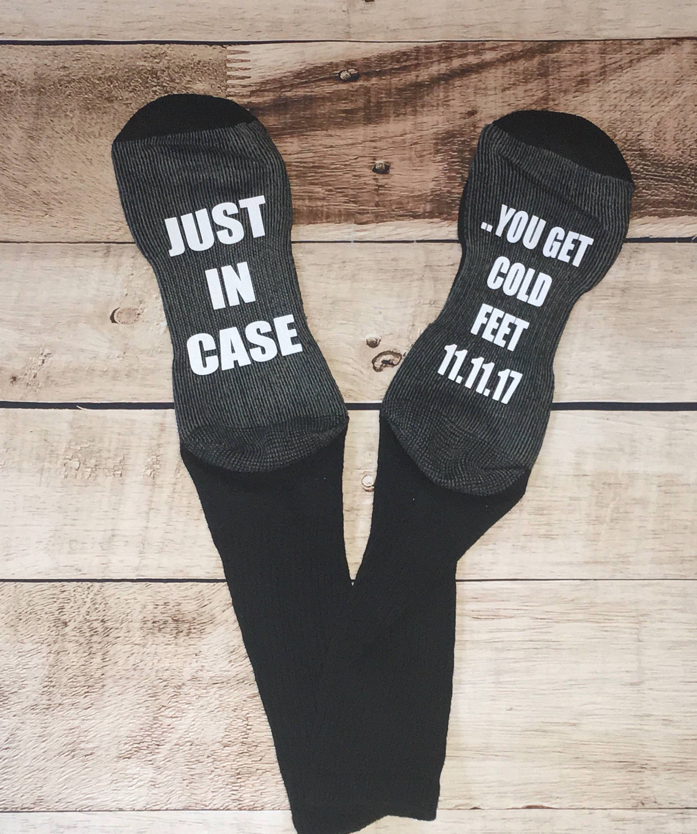 Just In Case You Get Cold Feet Socks Cold Feet Socks Mens | Etsy