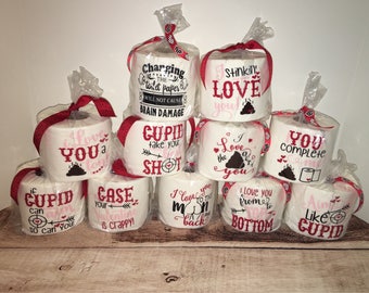 Valentines Toilet Paper, Valentines Gag Gift, Valentine Gift for Him, for Her, Funny TP, Toilet Paper Gag Gift, Gag Gift For Men, Women