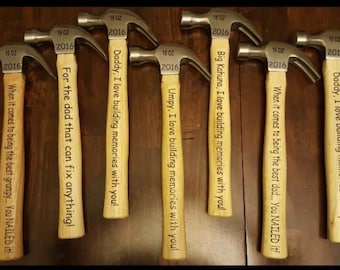Personalized Hammer, Father's Valentine's gift, Father of the Bride gift, Dad Keepsake, DAD, Christmas, Grandpa gift, DAD Bday, Gift for dad