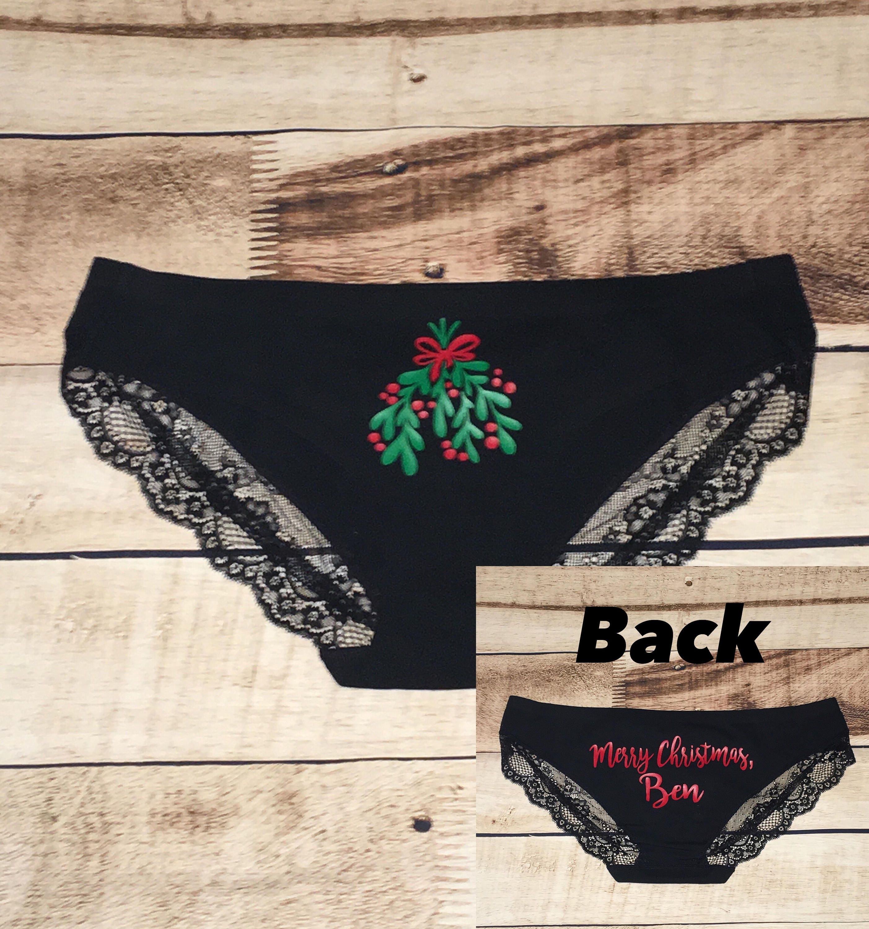 Ladies Christmas Underwear, Personalized Panties, Naughty Christmas Gift,  Mistletoe Underwear, Christmas Lingerie, Christmas Eve Gift, Wife -   Canada