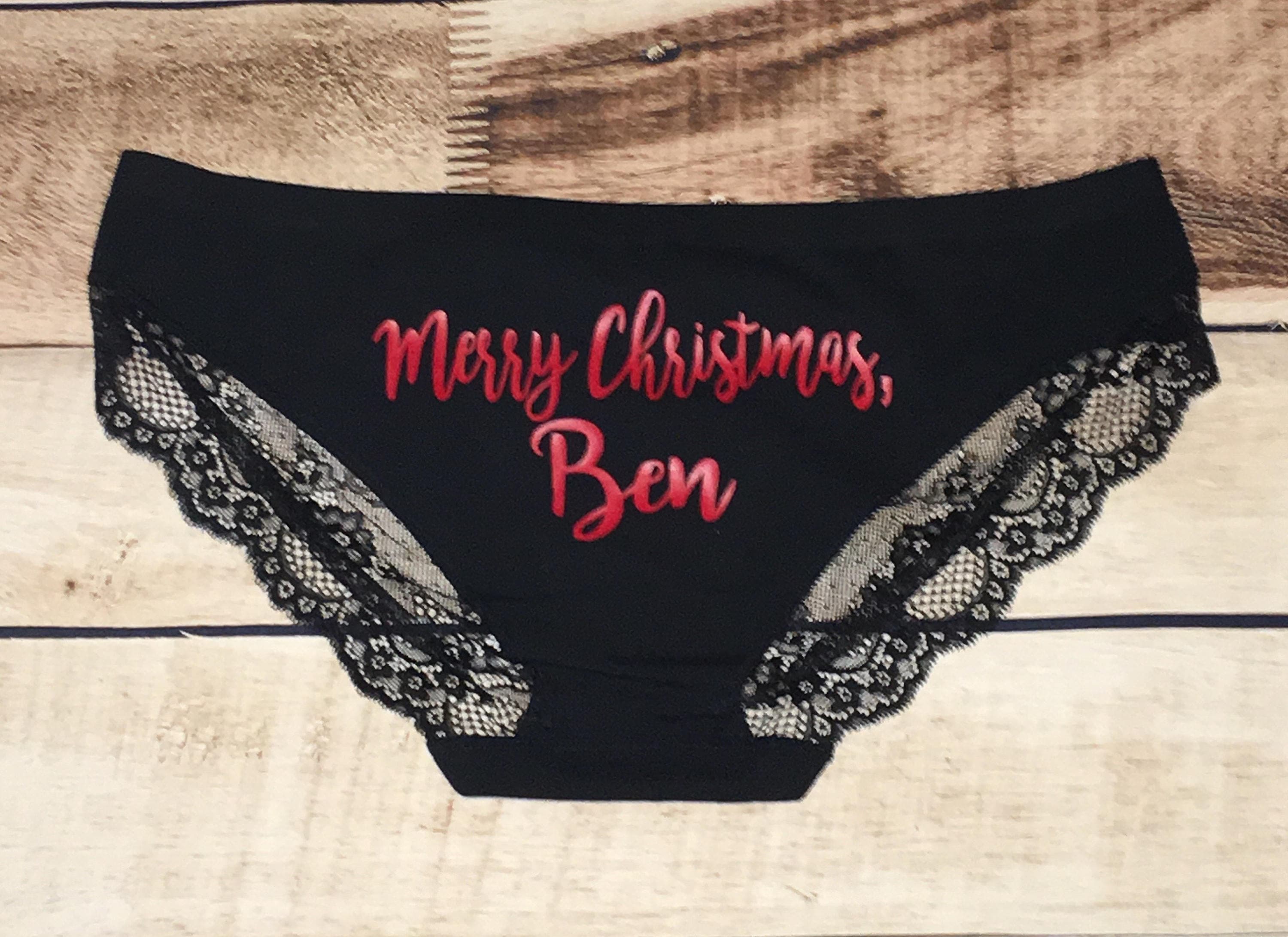 Ladies Christmas Underwear Personalized Panties Naughty Etsy