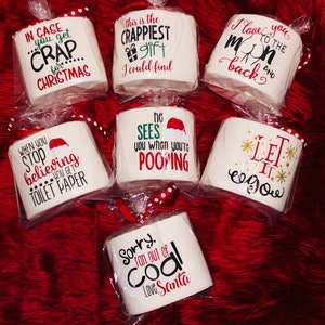 Christmas Toilet Paper, Christmas Decor, Gag Gift, White Elephant Gift, Christmas Gag Gift, Funny TP, Gag Gift For Men, Women, Novelty
