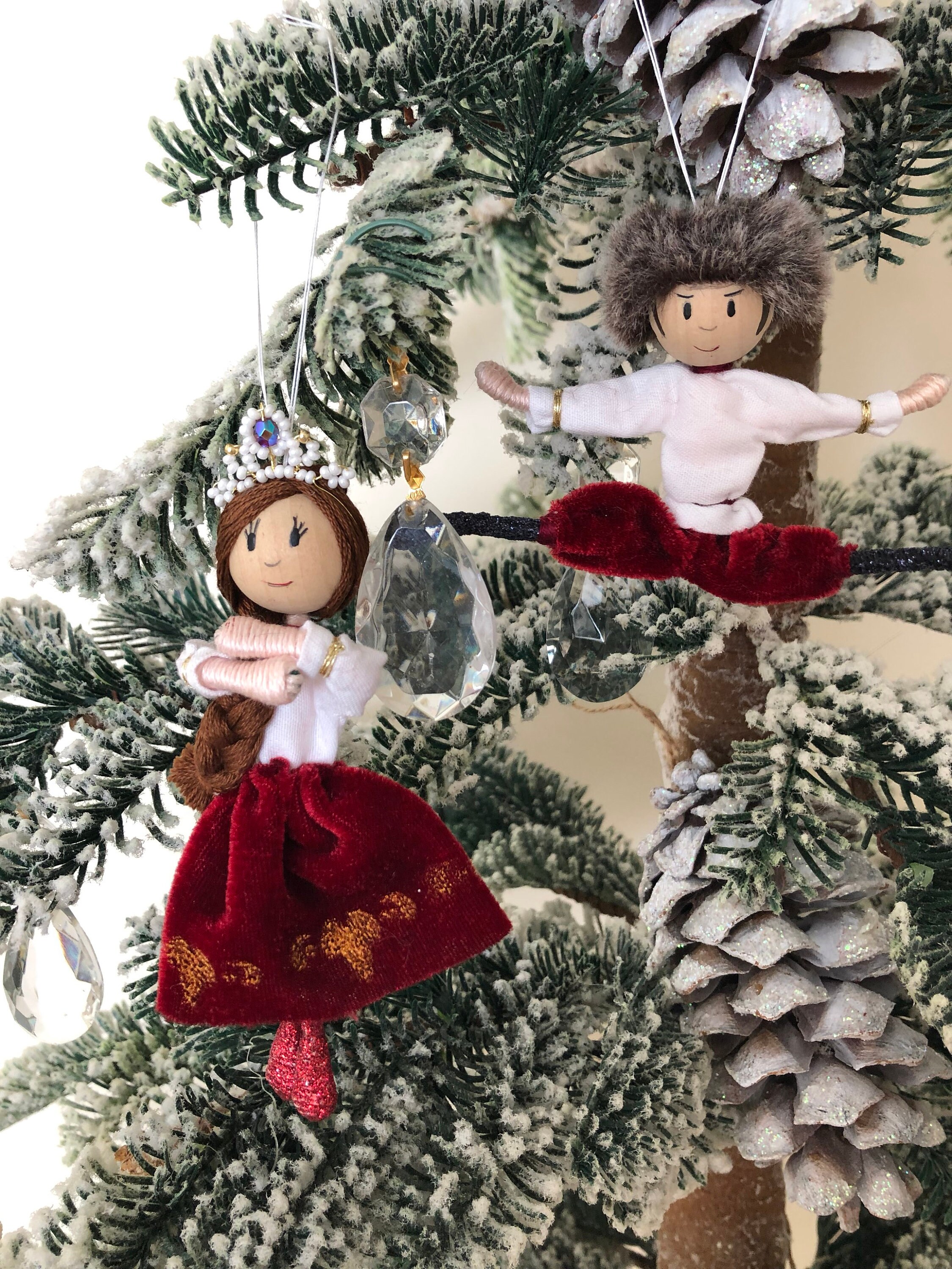 Russian Dance Nutcracker Ballet ornaments set of 2. Etsy