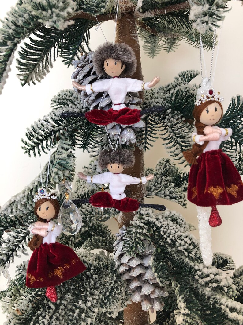 Russian Dance Nutcracker Ballet ornaments set of 2. Etsy