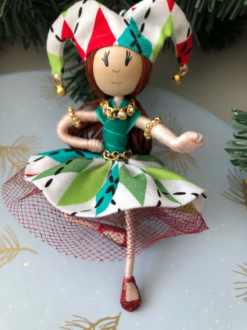 Nutcracker ballet Harlequin ornament harlequin doll Etsy