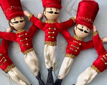 Adorno navideño del Príncipe Cascanueces, adorno de cascanueces, soldado cascanueces.