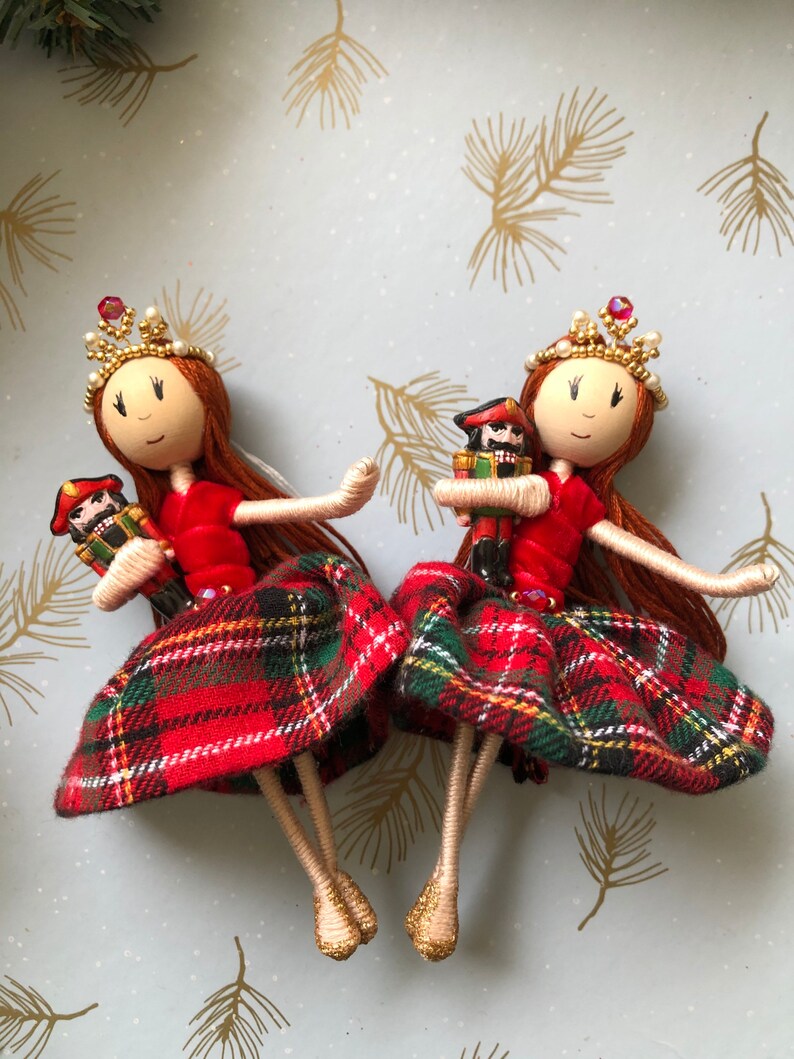 Clara Nutcracker Ballet Christmas Ornament Tartan Miniature Etsy
