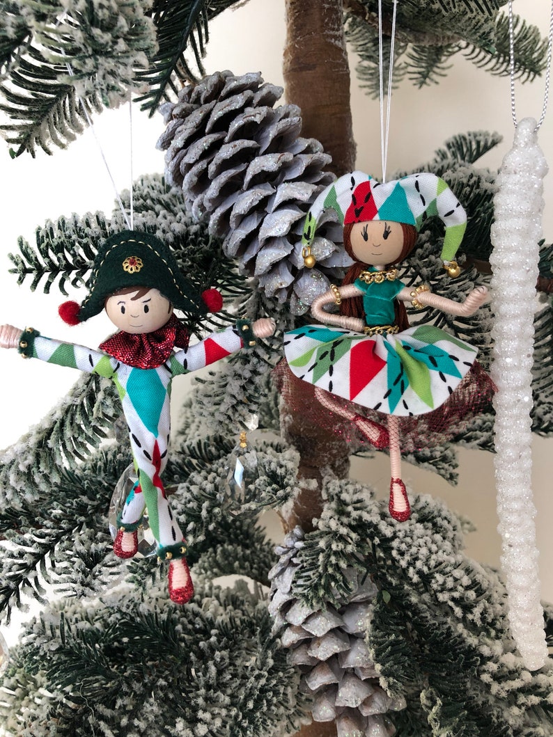 Nutcracker ballet harlequin couple ornaments harlequin Etsy
