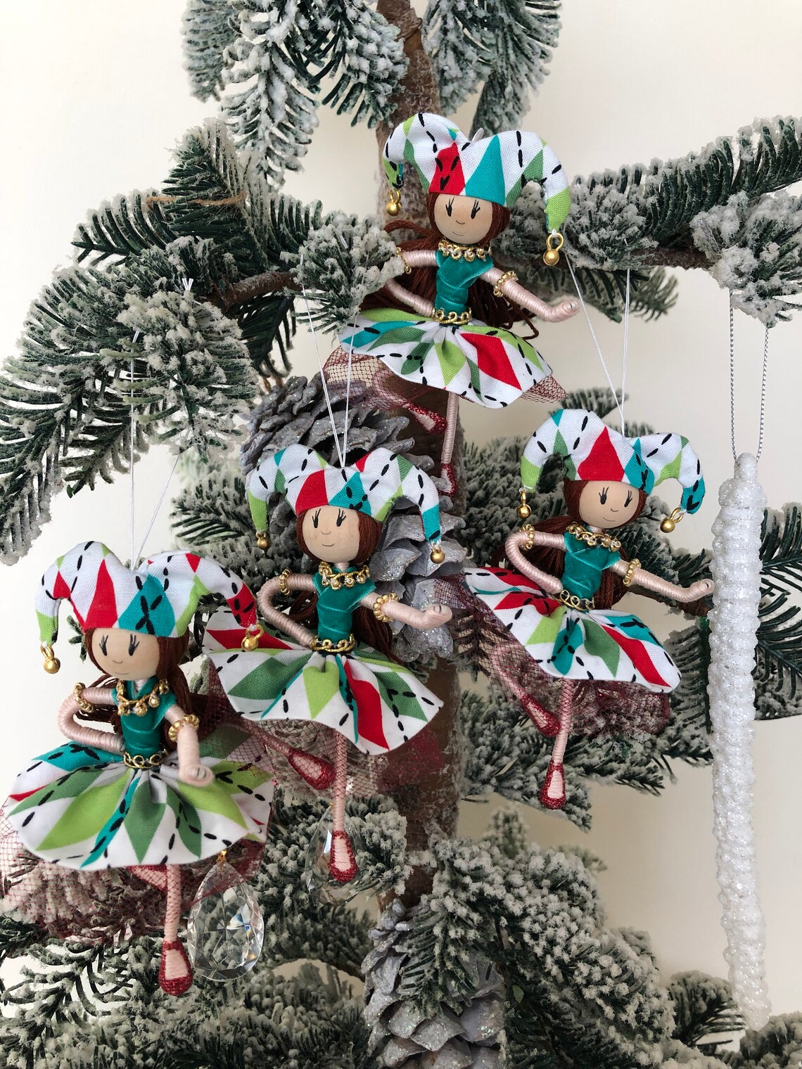 Nutcracker ballet Harlequin ornament harlequin doll Etsy