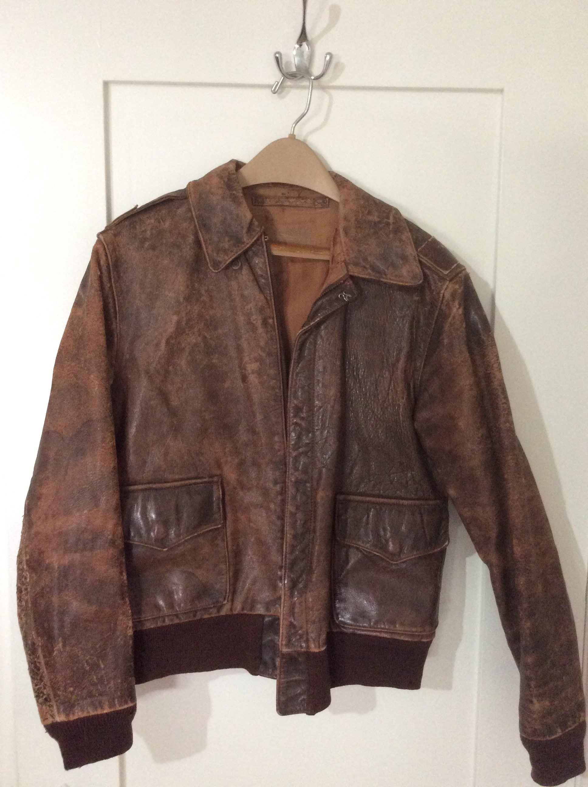 WW2 A2 Leather Flight Jacket Etsy
