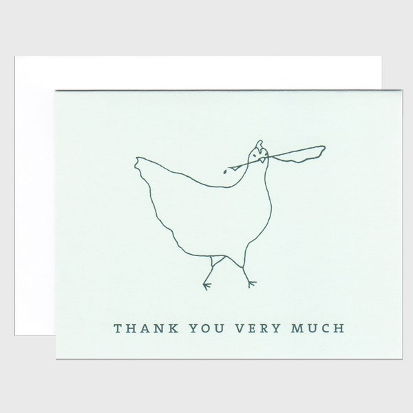 Chicken Thank You Card - Etsy