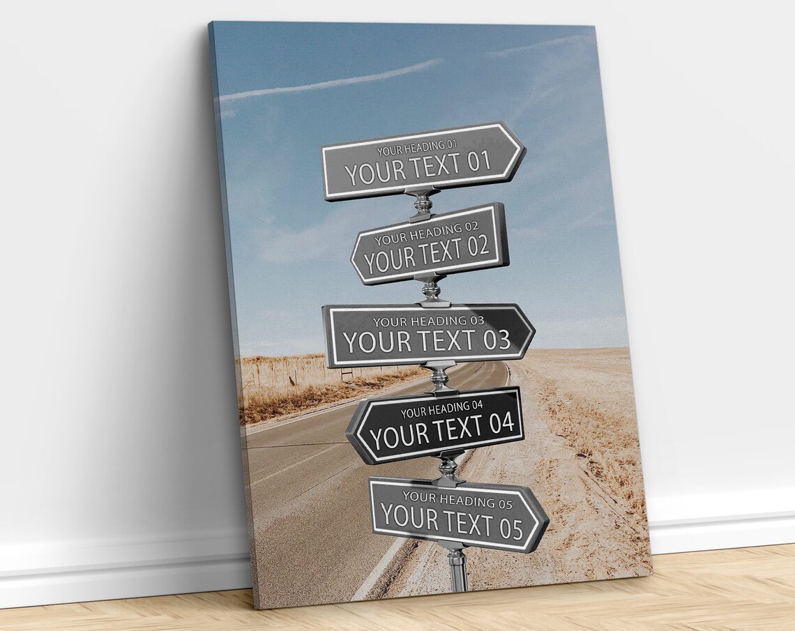 Personalizado Street Sign Multi Name Custom Canvas Wall Art Etsy