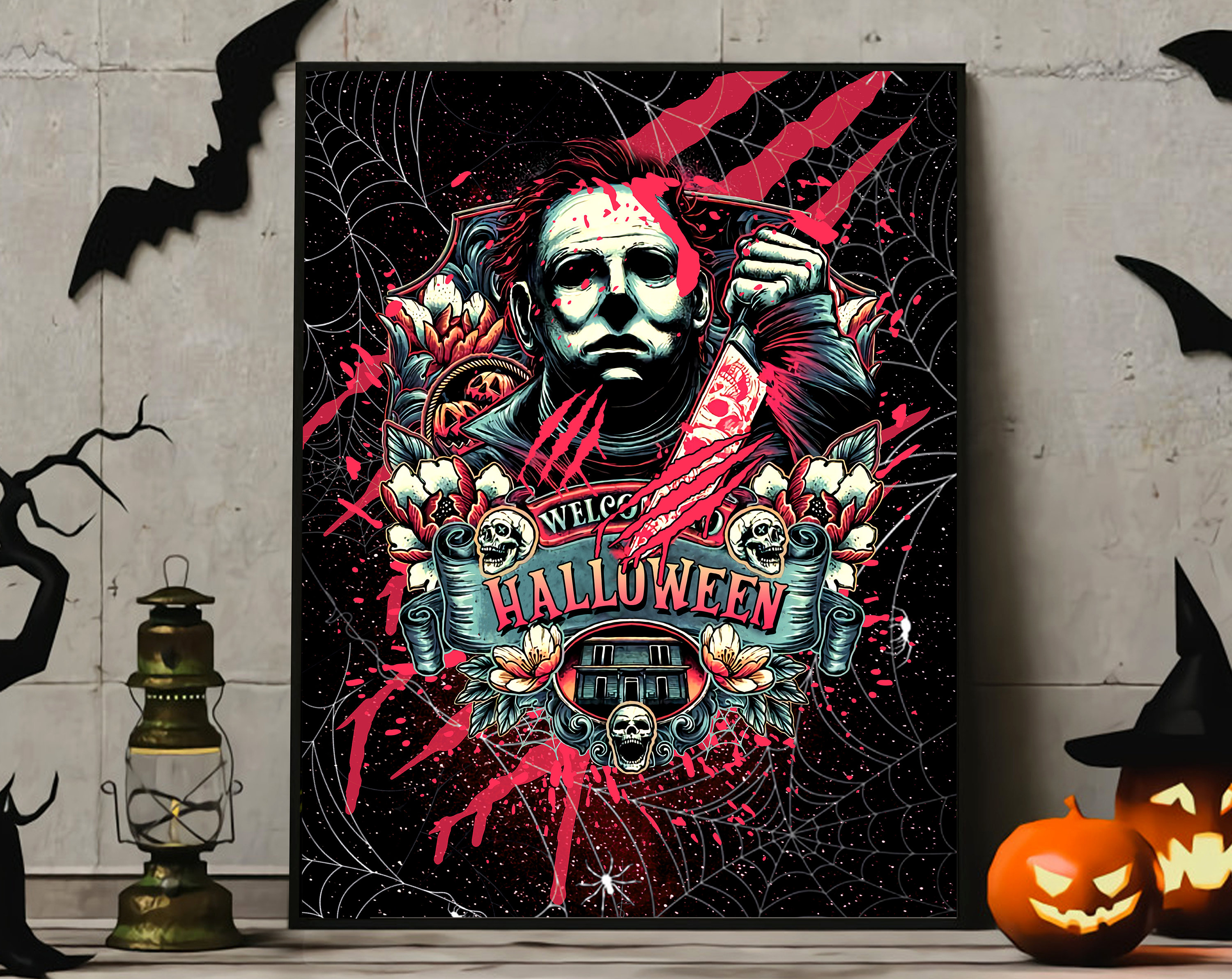 Welcome To Haddonfield Poster, Michael Myers Poster Print, Horror ...