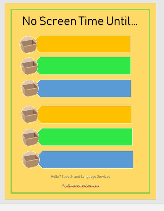 Screen Time Checklist Reward Chart Download Printable PDF Etsy