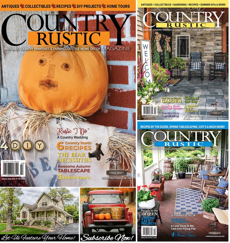 Country Rustic Magazine LOT of 3 Seasonal Magazines Etsy