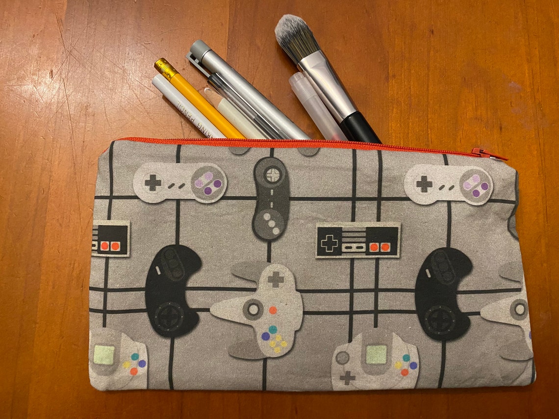 Retro game controllers pencil case Etsy