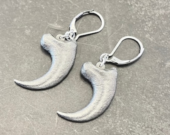 Statement Earrings, Raptor Claw Resin Earrings, Fossil  Earrings, Animal Earrings, Dinosaur Earrings, Unique Earrings, Grunge Earrings