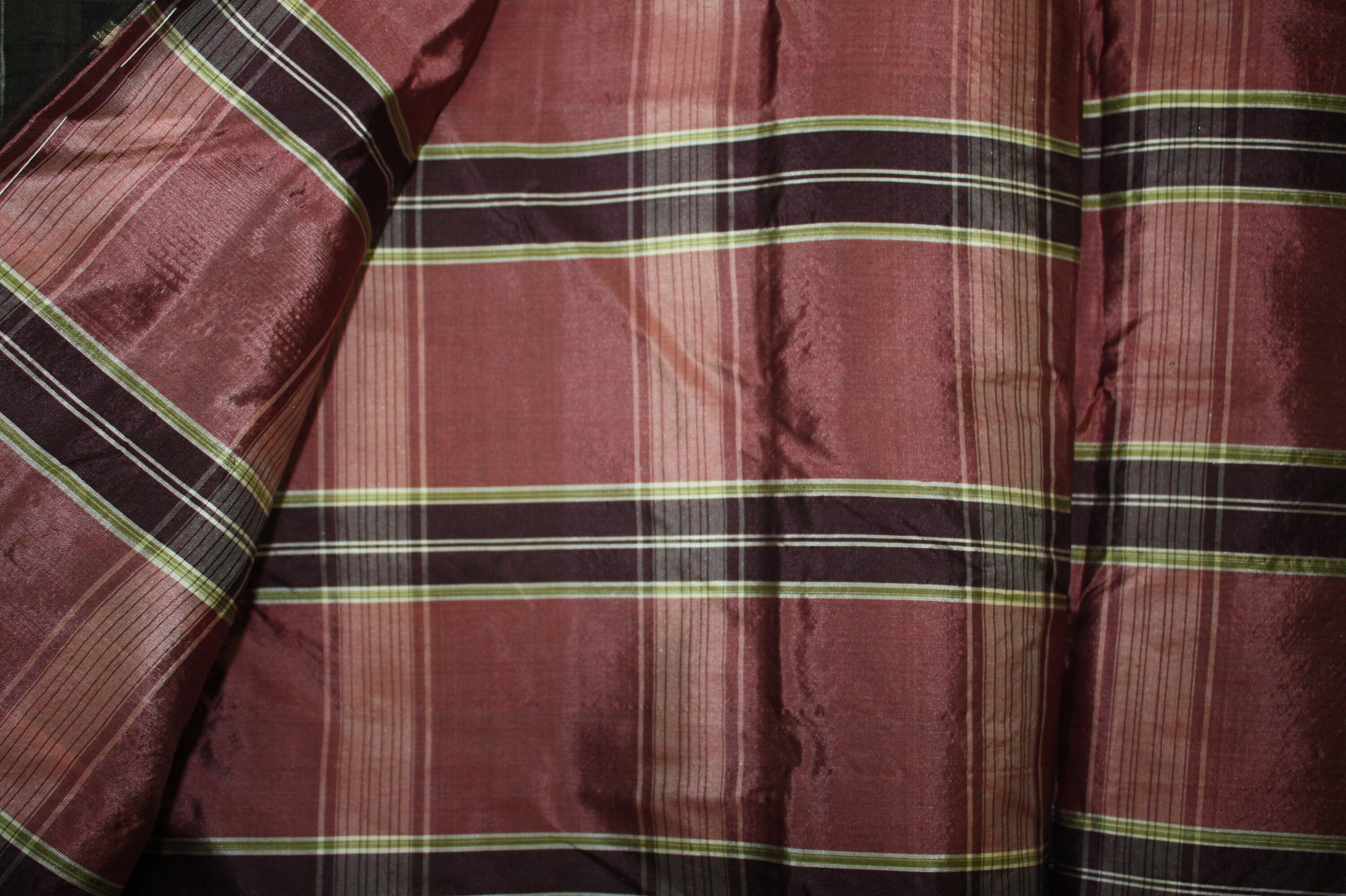 Japanese unused meisen kasuri Dark brown soft silk haori | Etsy