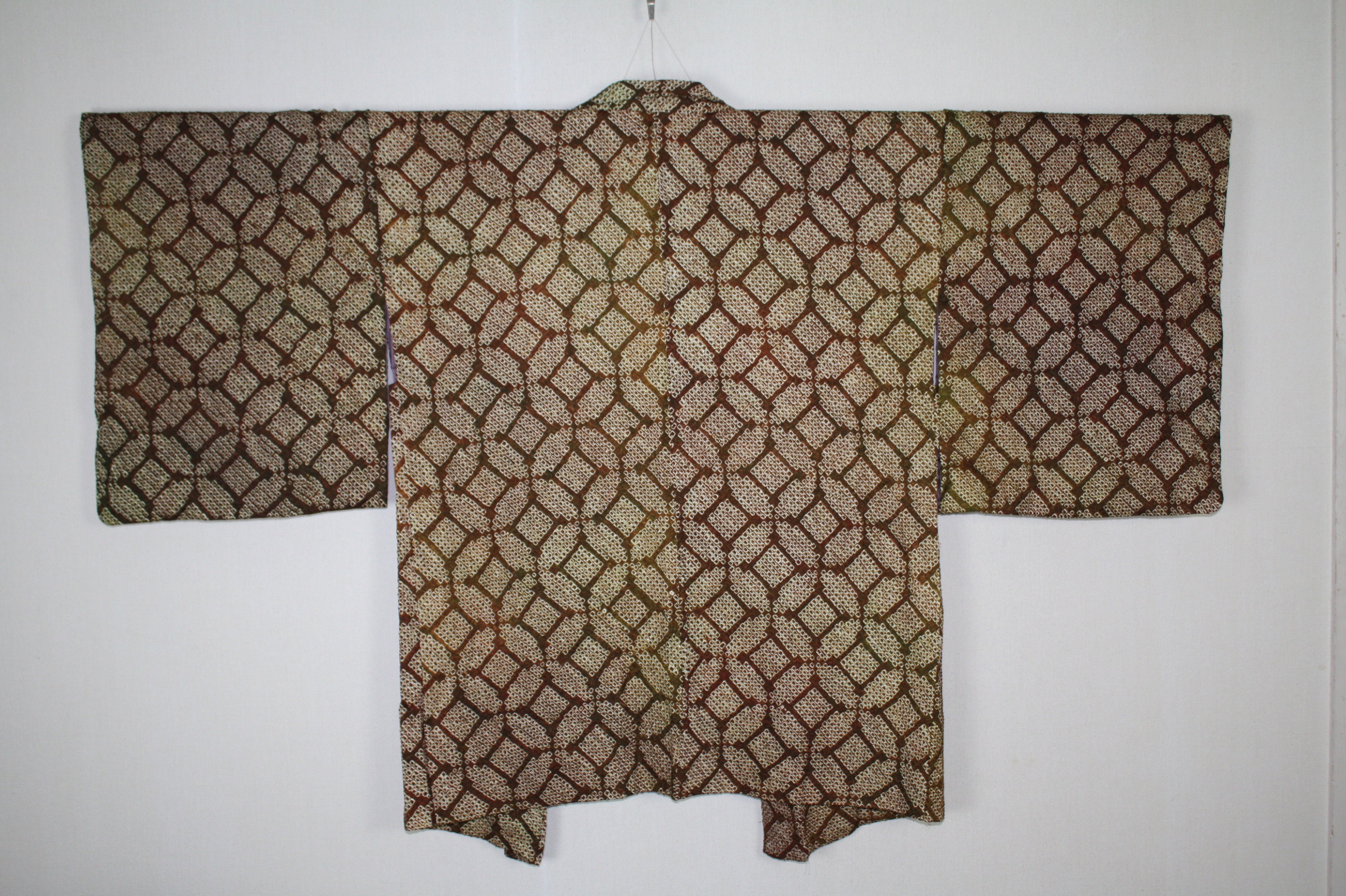Japanese Vintage Soft Silk Shibori tie-dye Haori Jacket of | Etsy