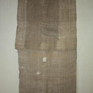 Japanese antique Boro Natural beige hemp hand-spun textile