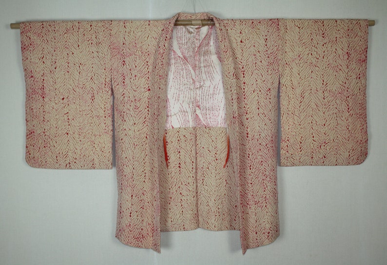 soft silk haori jacket Tie-dye Japanese vintage shibori