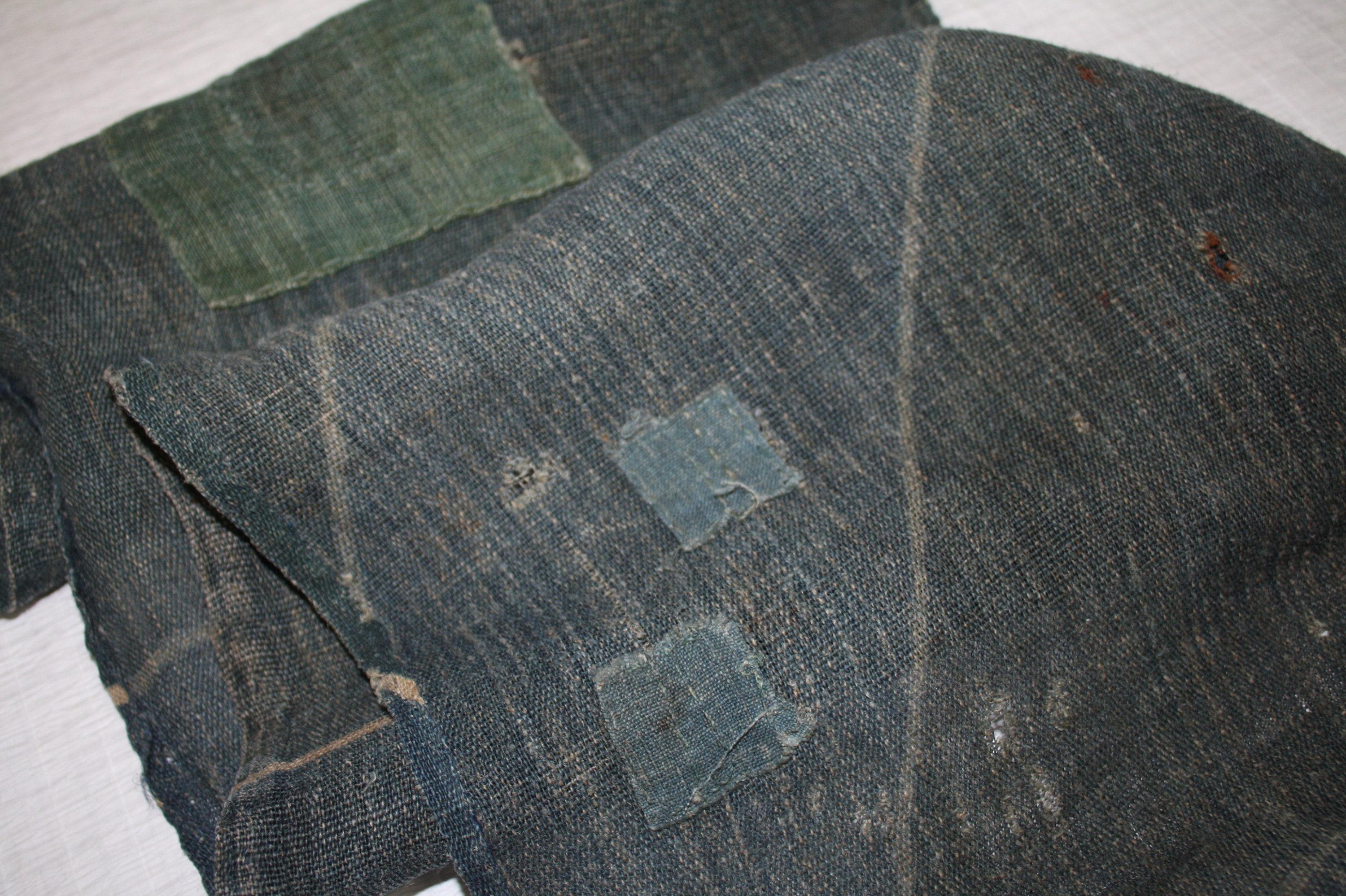77.5inch of Japanese antique Faded Tattered rag handspun & Etsy
