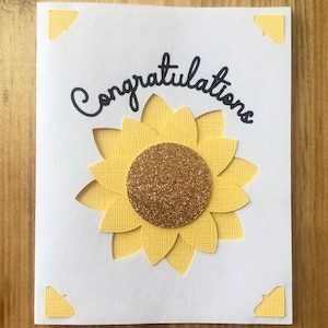 Carte de félicitations tournesol